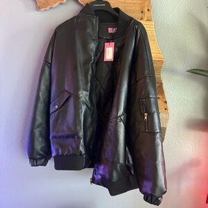 Edikted Black Bomber Jacket